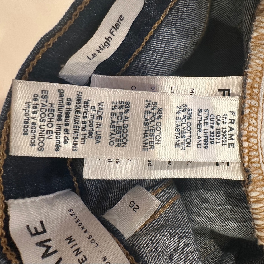 Frame Denim Le High Flare Jeans - 26 - Sutherland - Picture 6 of 7